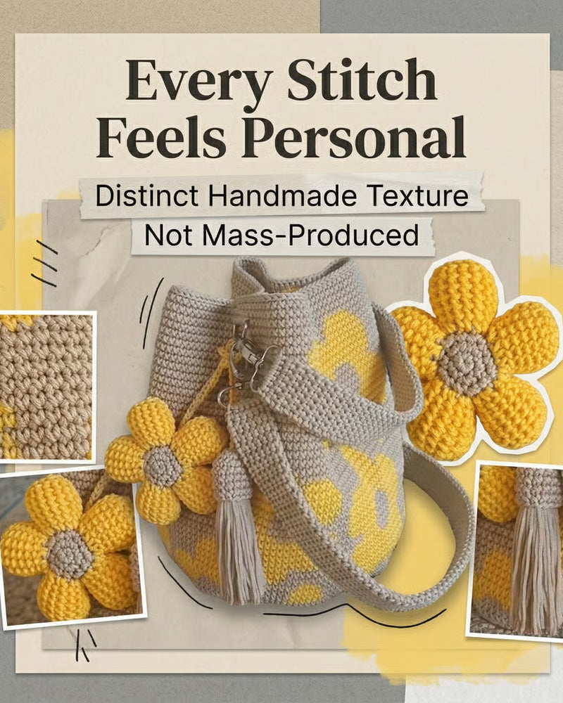 Sac Fleur Crochet Tote