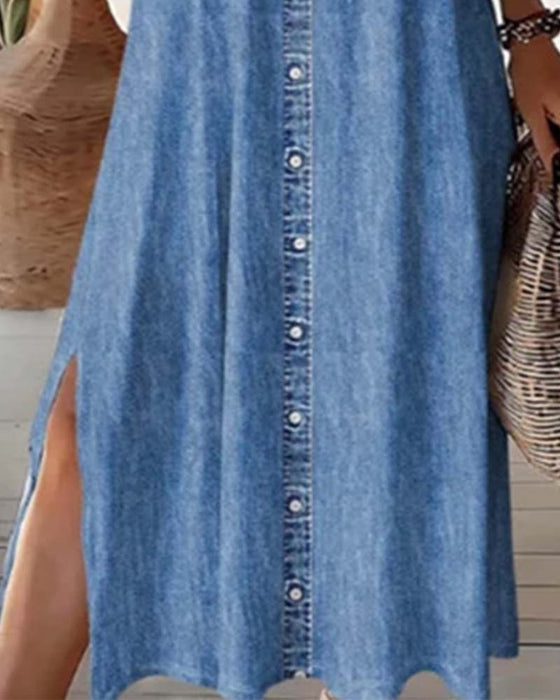 🌸 Robe D'été Décontractée Pour Femmes Avec Patte De Boutonnage – Style Relax & Confort Pour Un Usage Quotidien 💐