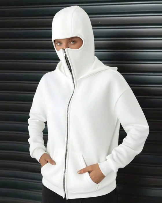Manteau Capuche Décontracté Fermeture Éclair Sweatshirt