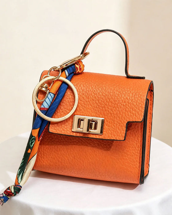 Porte-Clés Mini Sac Carré Pendentif