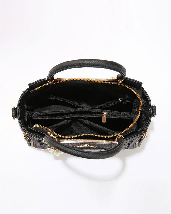 Sac Femme'S V-Piqué Poignée Supérieure Satchel