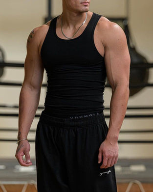 Gilet sans manches de couleur unie pour homme