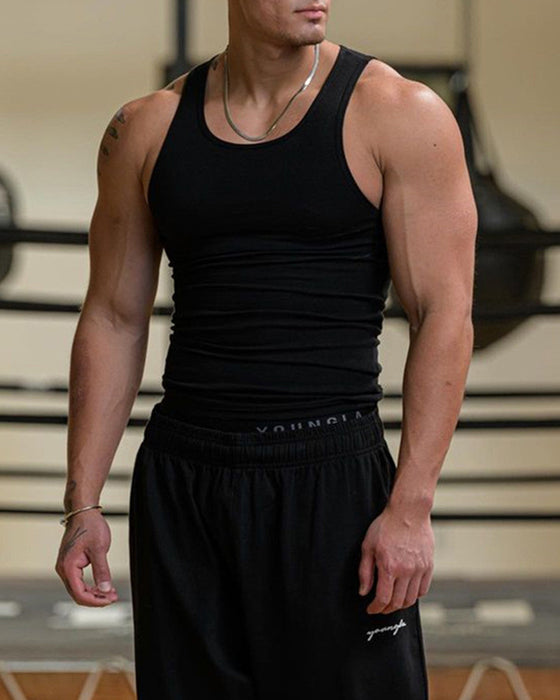 Gilet sans manches de couleur unie pour homme