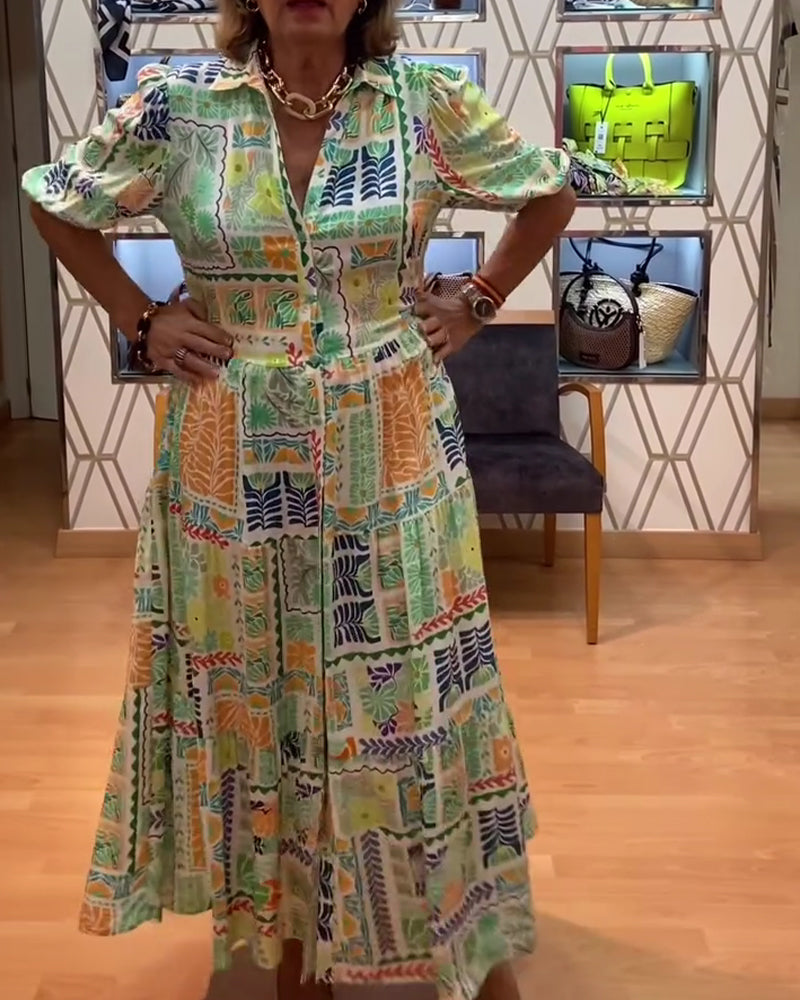 Robe Ourlet A Manches Courtes