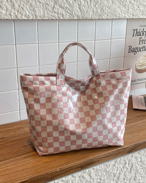 Sac À Main À Carreaux Grande Capacité