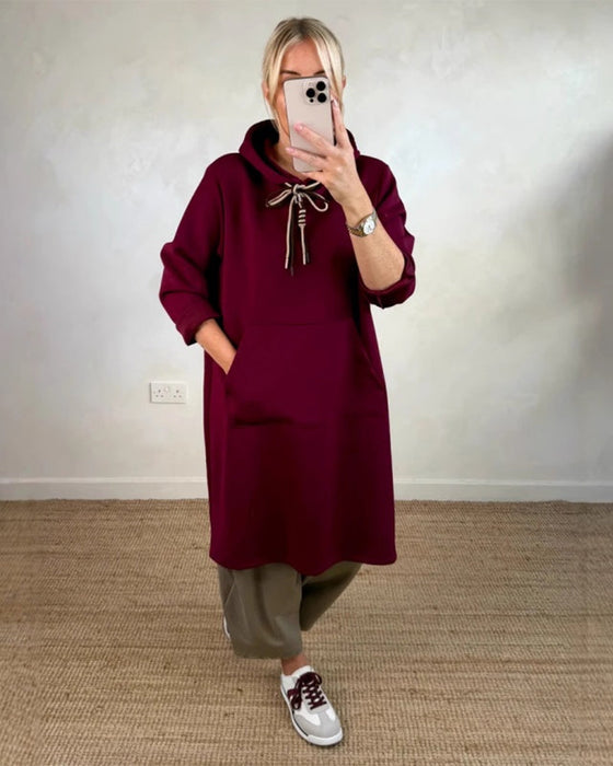 Robe à Capuche Oversized avec Poches