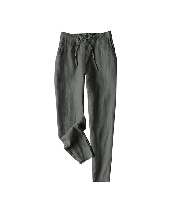 Pantalon Cordon Taille Élastique Décontracté