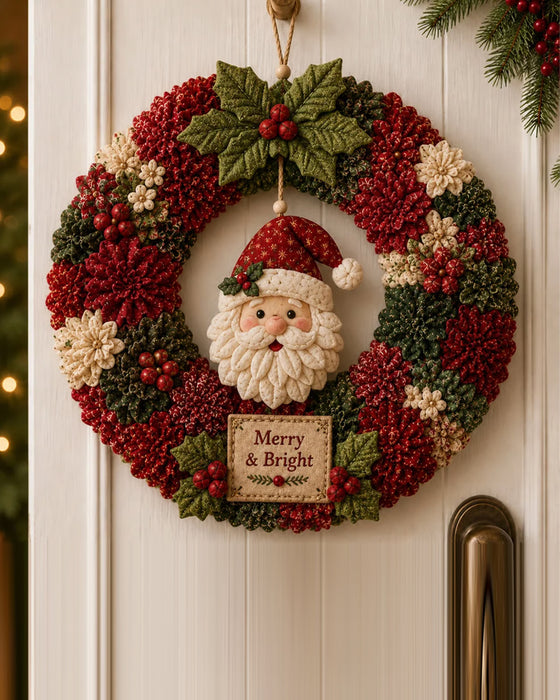 ❄️🎄 Kit De Création De Couronne 3D En Tissu À Piquets