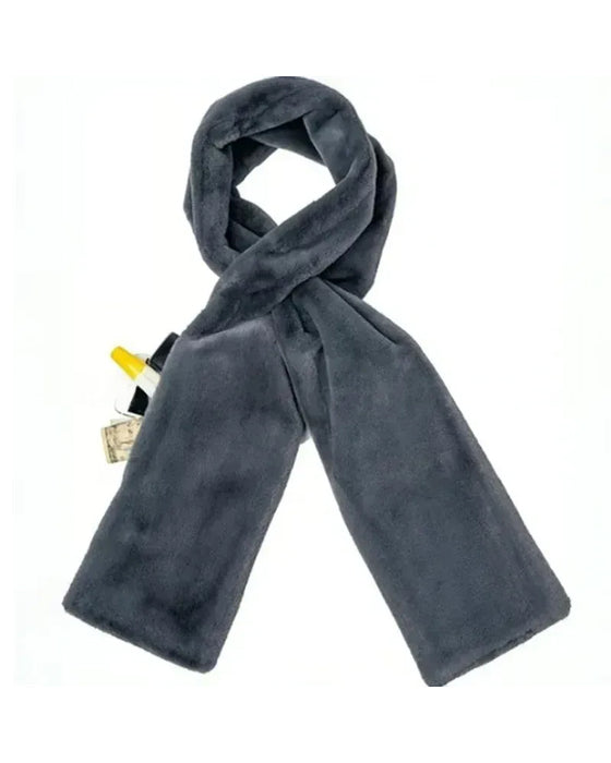 🎁Poche Cachée Écharpe Douillette Chaude Douce Et Sécurisée Fermeture Éclair🧣