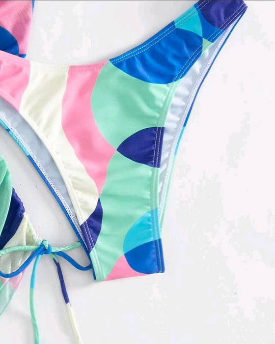 Maillot De Bain Cache-Impression Bikini Trois-Pièces