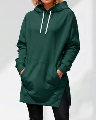 Hoodie Unie Coupe Ample Cordon De Serrage