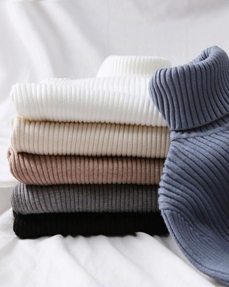 Sous-Couche En Maille À Col Montant