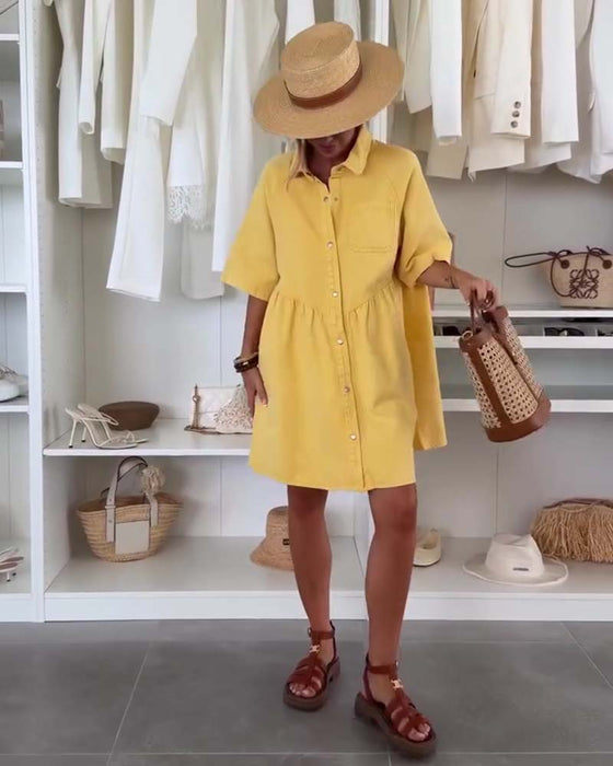 Robe Ample Style Poupée Chemise