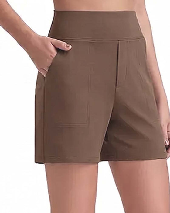 Short Taille Haute Athlétique Course