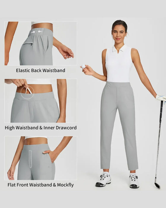 Pantalon Uni Longueur Neuf-quarts