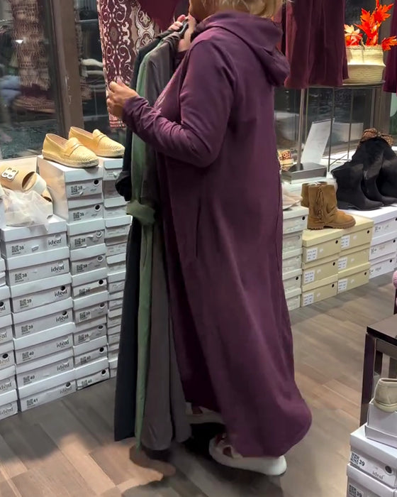 Robe À Capuche Sweat Imprimé