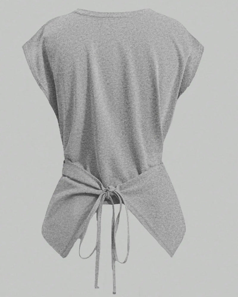 Haut A Ourlet À Bride Croisée Crop Top