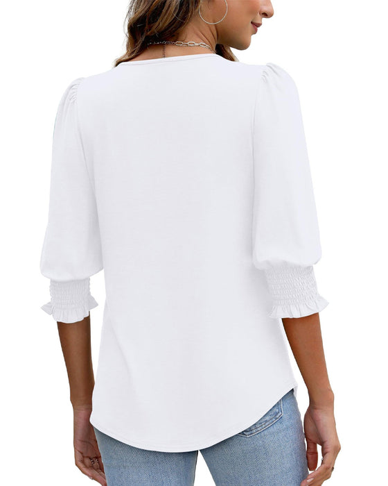 Blouse Manche Bouffante Imprimée
