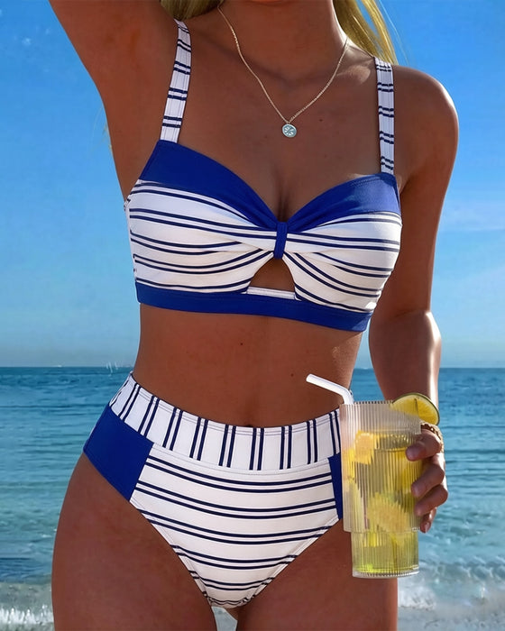 Bikini Rayé Évidé