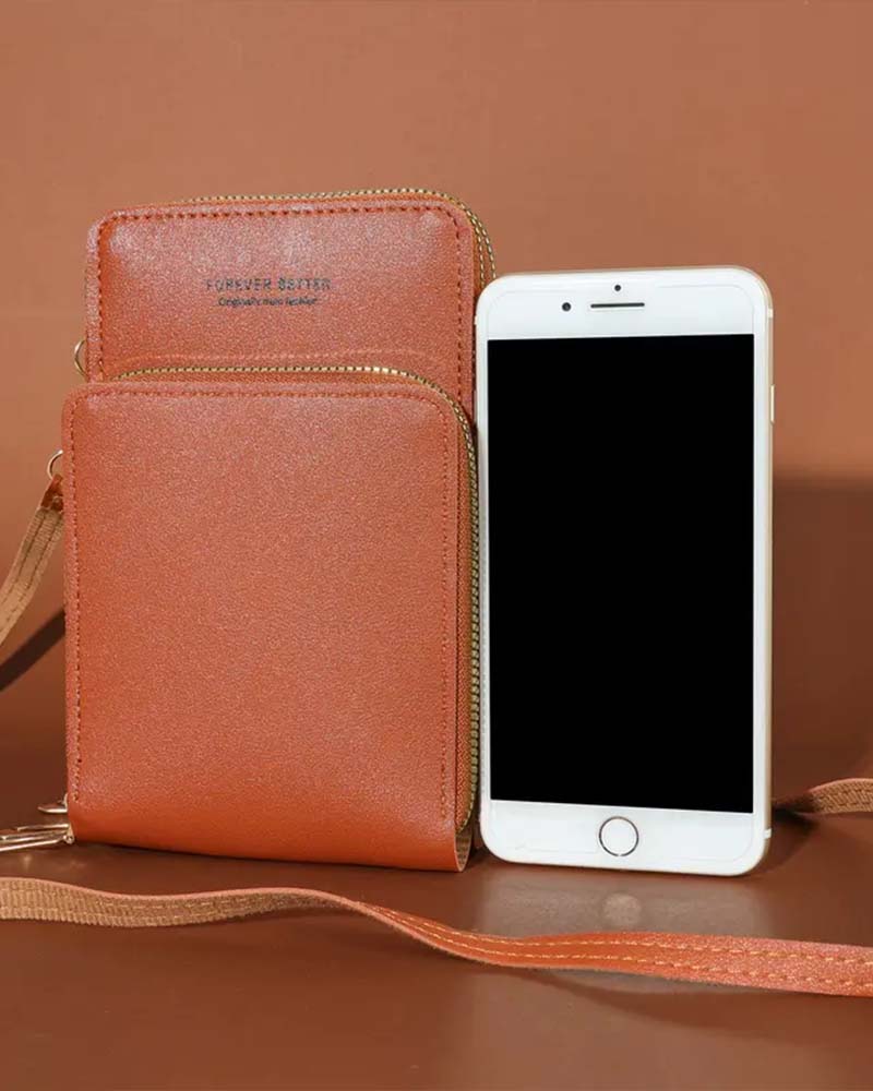 Sac À Téléphone Crossbody Mode Unicolore