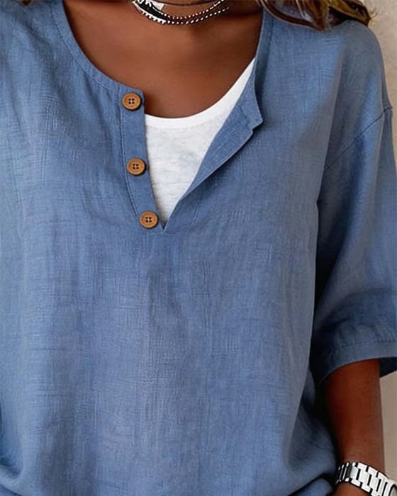Blouse Factice Deux Pièces Manches 3/4