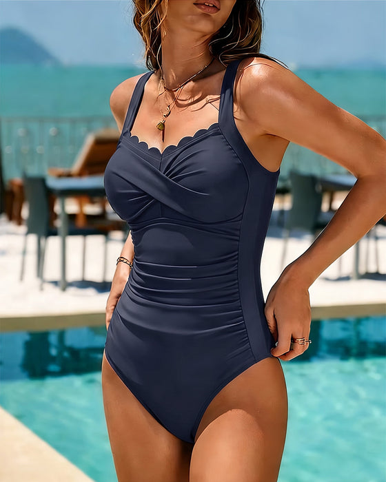 Bikini Croisé Taille Affinant Une Pièce