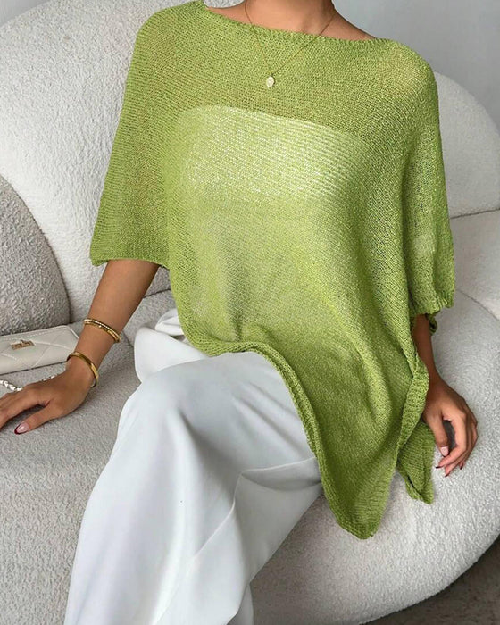 Pull-Over Style Cape Pull Unie
