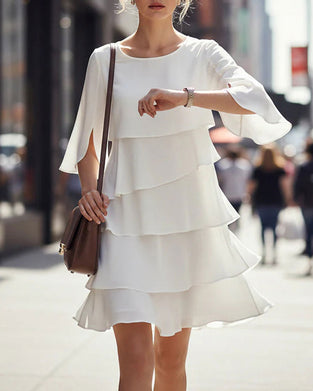 Robe Loose Col Rond Gâteau