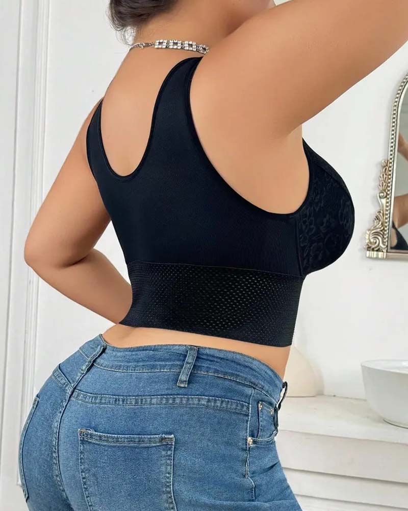 Femme Fermeture Devant Boucle Push-Up Sans Armatures Correcteur De Posture Soutien-Gorge
