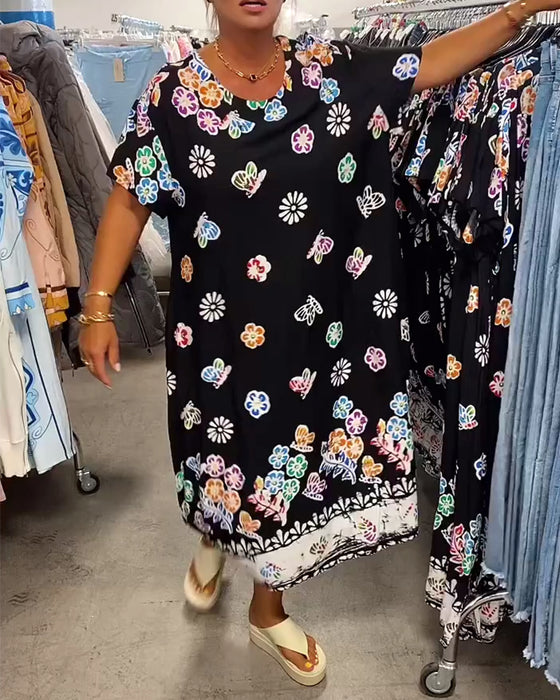 Robe Imprimée Ample Oversize