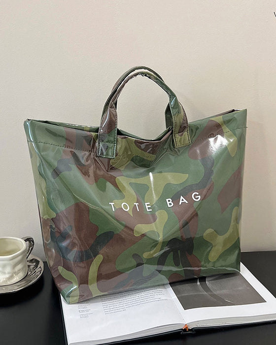 Sac Cabas Femme Camouflage Et Imprimé Feuille