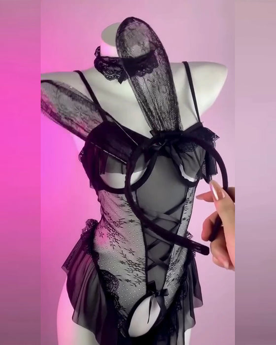 Ensemble De Lingerie Sensuelle À Accès Facile