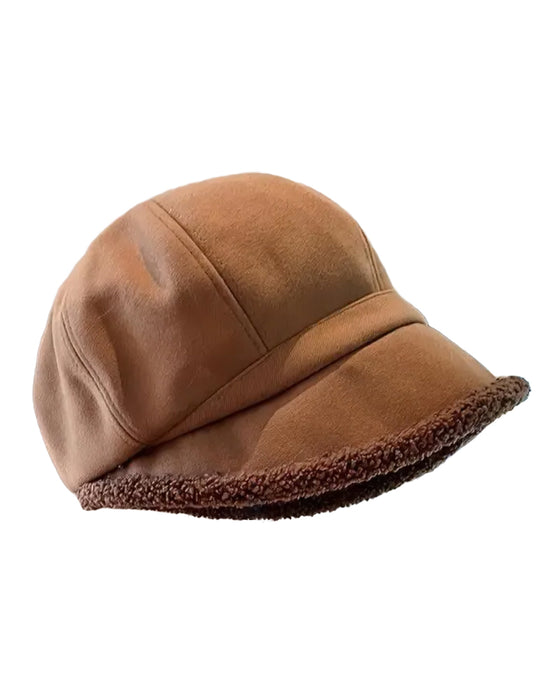 Chapeau Femme Uni Peluche Pêcheur Chaud