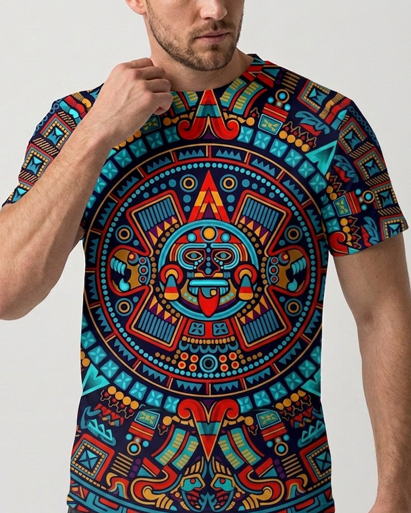 T-Shirt Col Rond Imprimé Homme