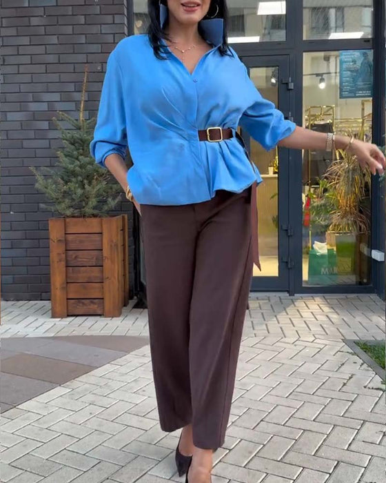 Chemise Revers Chic Élégante