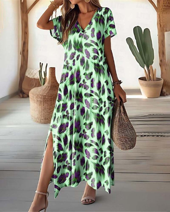 Jupe longue avec col en V