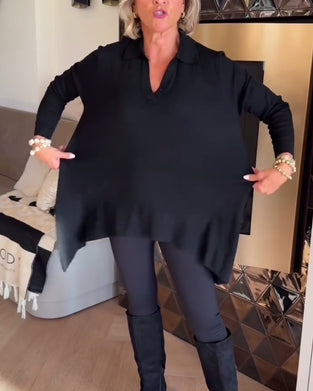 Haut à Col Irrégulier et Manches Longues