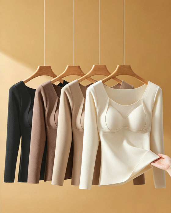 Sous-Vêtement Femme Haut Thermique Avec Coussinets De Soutien-Gorge