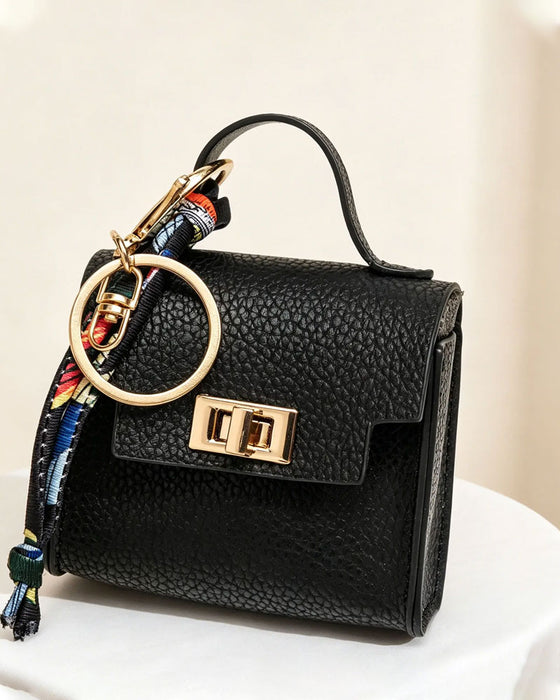 Porte-Clés Mini Sac Carré Pendentif