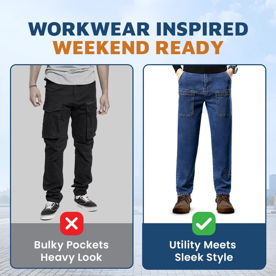 Confortables Poches Multiples Durable Cargo Jeans