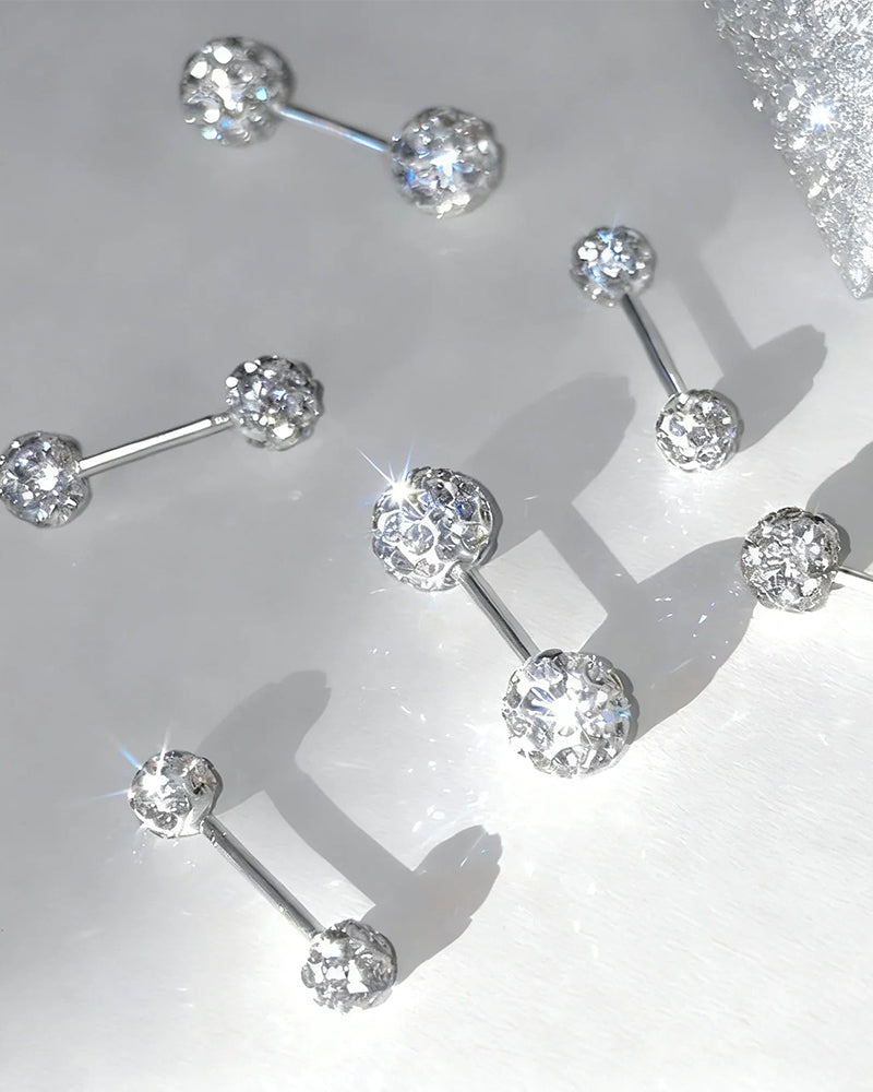 Boucles D'oreilles En Diamant Scintillantes