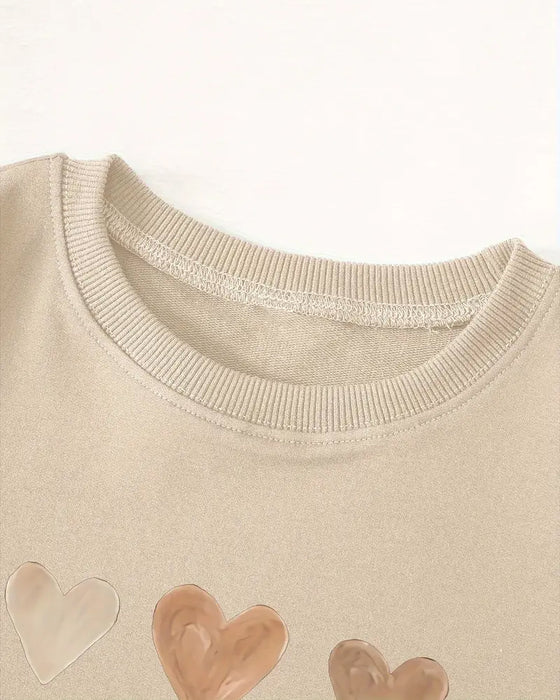Sweat Cœur Coloré Pullover