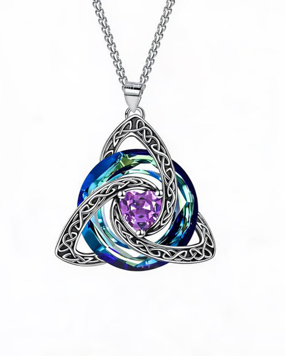 Collier Pierre De Naissance Nœud Trinitaire Celtique ✨