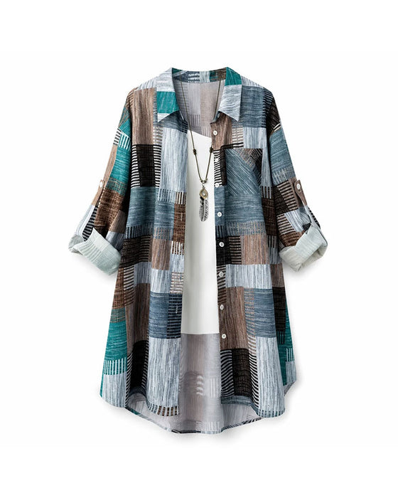 Chemise Patchwork Imprimé Midi