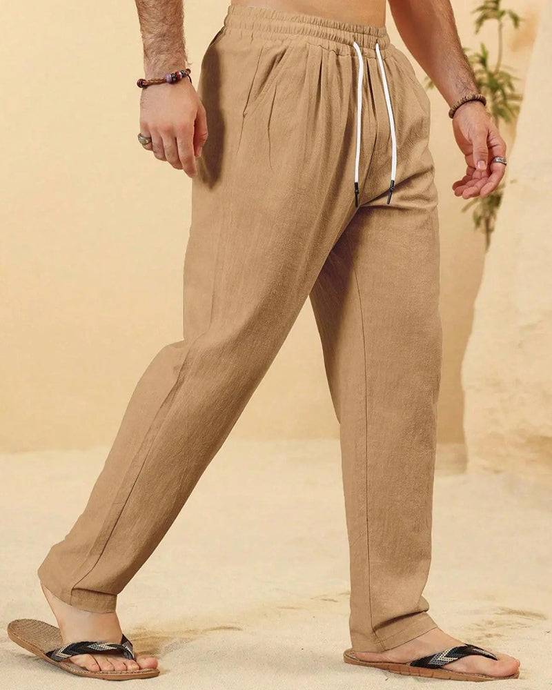 Pantalons Élastique Taille Cordon Effilé