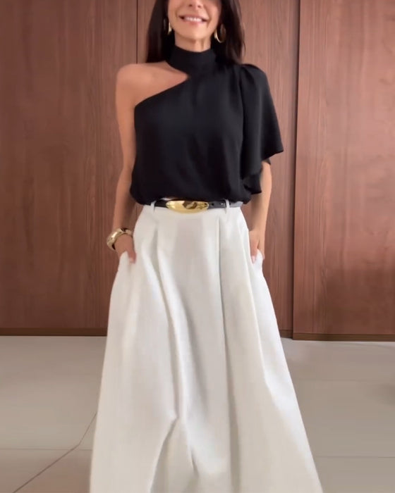 T-Shirt Épaules Dénudées Tendance Sensuelle