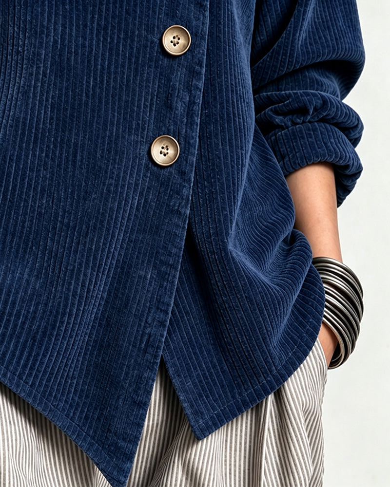 Manteau Col Roulé Bouton Lâche