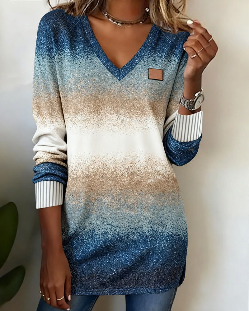 Haut À Col En V Et Manches Raglan