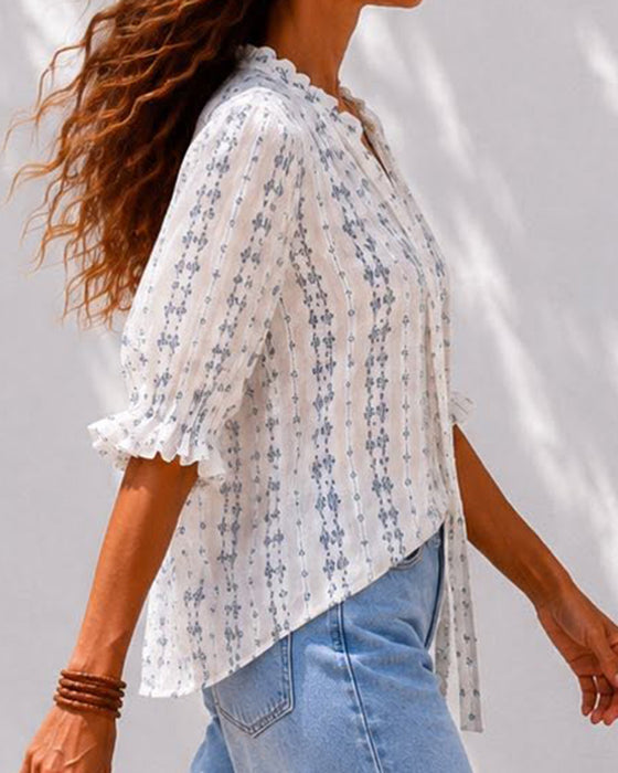 Blouse Petit Floral Volant