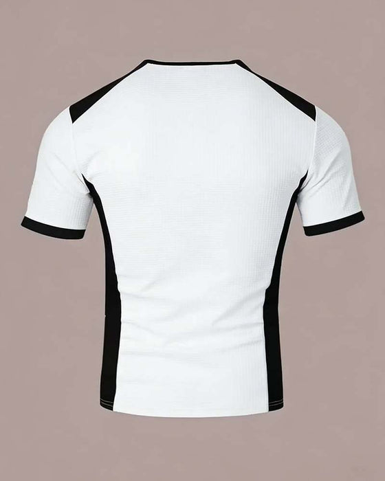 T-Shirt Homme Bloc De Couleur Gaufré